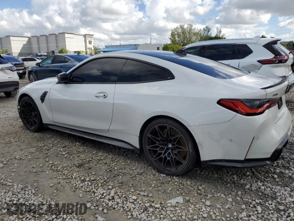 2023 BMW M4 Competition xDrive with VIN WBS43AZ07PCM93498, listed as a Copart auction lot 77186764 with 36,427 mi miles and Non Repairable. Bid and sale history available at carsss.com. Image 2.
