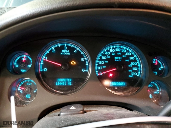 2008 Chevrolet Silverado 1500 LTZ with VIN 3GCEK13J98G220142, listed as a Copart auction lot 50346755 with 124,481 mi miles and Salvage Title. Bid and sale history available at carsss.com. Image 9.