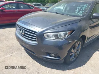 2013 Infiniti JX35 with VIN 5N1AL0MM1DC306701, listed as a IAAI auction lot 42131992 with 177,357 mi miles. Bid and sale history available at carsss.com. Image 6.
