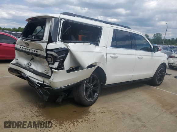 2024 Ford Expedition Max Limited with VIN 1FMJK2A82REB10168, listed as a Copart auction lot 57989075 with 9,211 mi miles and Salvage title. Bid and sale history available at DreamBid. Image 3.