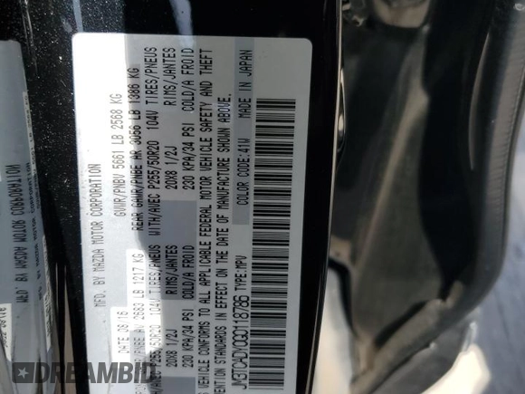 2016 Mazda CX-9 Grand Touring with VIN JM3TCADY0G0118786, listed as a Copart auction lot 47583864 with 106,780 mi miles and Clean Title. Bid and sale history available at DreamBid. Image 13.