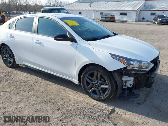 2021 Kia Forte GT-Line with VIN 3KPF34ADXME279657, listed as a IAAI auction lot 41946124 with 50,138 mi miles and . Bid and sale history available at DreamBid. Image 1.
