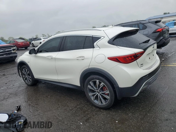 2017 Infiniti QX30 Premium with VIN SJKCH5CRXHA034396, listed as a Copart auction lot 57296345 with 69,381 mi miles and Salvage title. Bid and sale history available at DreamBid. Image 2.