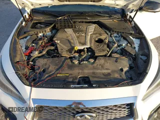 2018 Infiniti Q50 Red Sport 400 with VIN JN1FV7AP3JM461528, listed as a IAAI auction lot 41152839 with 91,500 mi miles and . Bid and sale history available at DreamBid. Image 10.