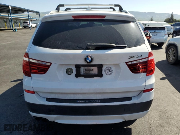 2012 BMW X3 28i with VIN 5UXWX5C56CL725341, listed as a Copart auction lot 52649105 with 97,855 mi miles and Salvage Title. Bid and sale history available at DreamBid. Image 6.