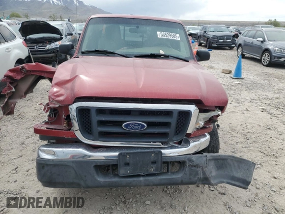 2004 Ford Ranger XL Fleet with VIN 1FTYR44U44PB51059, listed as a Copart auction lot 53529585 with 133,193 mi miles and Salvage Title. Bid and sale history available at DreamBid. Image 5.
