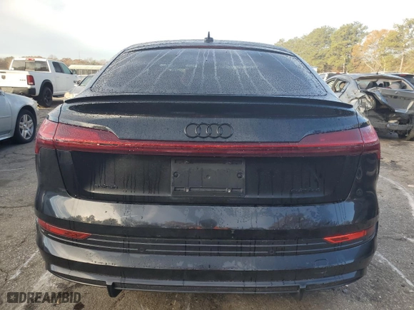 2023 Audi e-tron Sportback S line Premium Plus with VIN WA12AAGE7PB025063, listed as a Copart auction lot 82104604 with 23,968 mi miles and Salvage Title. Bid and sale history available at carsss.com. Image 6.