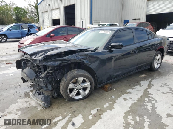 2014 Dodge Charger SE with VIN 2C3CDXBG6EH174215, listed as a Copart auction lot 51108985 with 163,133 mi miles and Salvage Title. Bid and sale history available at carsss.com. Image 1.