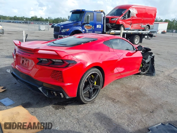2021 Chevrolet Corvette 3LT with VIN 1G1YC2D49M5124322, listed as a IAAI auction lot 40802107 with 53,076 mi miles. Bid and sale history available at carsss.com. Image 4.