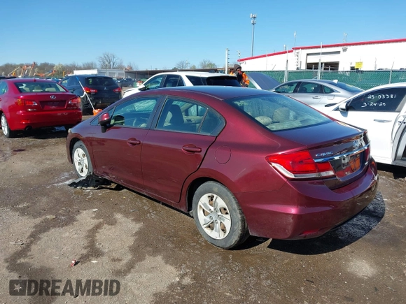 2013 Honda Civic LX z VIN 19XFB2F56DE014582, wystawiony jako IAAI lot #41981527 z przebiegiem Nie podano mil oraz . Historia ofert i sprzedaży dostępna na DreamBid. Obrazek 3.