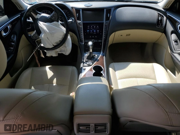 2015 Infiniti Q50 Premium with VIN JN1BV7ARXFM406453, listed as a Copart auction lot 54661515 with 77,298 mi miles and Salvage Title. Bid and sale history available at carsss.com. Image 8.