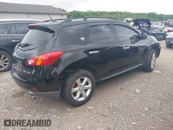 2009 Nissan Murano SL with VIN JN8AZ18W49W117314, listed as a IAAI auction lot 42263435 with 223,127 mi miles and . Bid and sale history available at DreamBid. Image 4.