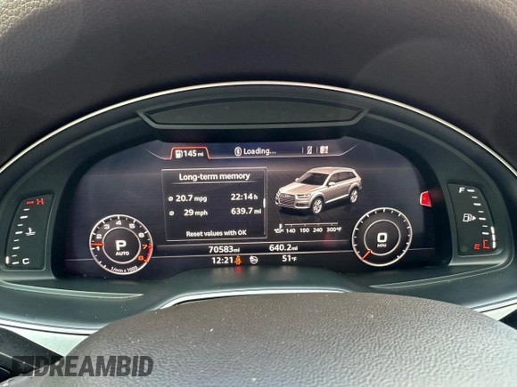 2018 Audi Q7 Premium Plus with VIN WA1LHAF77JD004065, listed as a Copart auction lot 52912895 with 70,583 mi miles and Clean Title. Bid and sale history available at carsss.com. Image 7.