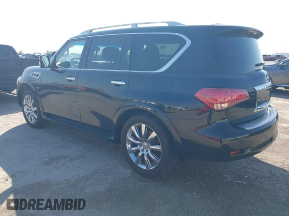 2014 Infiniti QX80 z VIN JN8AZ2NF2E9553274, wystawiony jako IAAI lot #41964242 z przebiegiem 95 667 mil mil oraz . Historia ofert i sprzedaży dostępna na DreamBid. Obrazek 3.