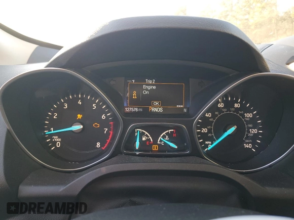 2017 Ford Escape Titanium with VIN 1FMCU0J94HUD34112, listed as a Copart auction lot 85837974 with 127,576 mi miles and Salvage Title. Bid and sale history available at carsss.com. Image 9.