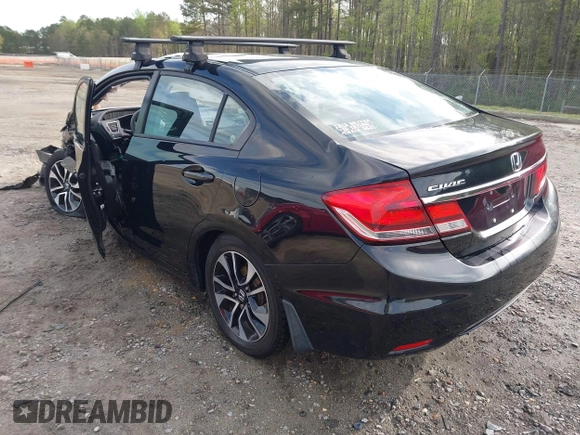 2014 Honda Civic Sedan EX with VIN 19XFB2F82EE082888, listed as a IAAI auction lot 41911732 with 183,450 mi miles. Bid and sale history available at carsss.com. Image 3.