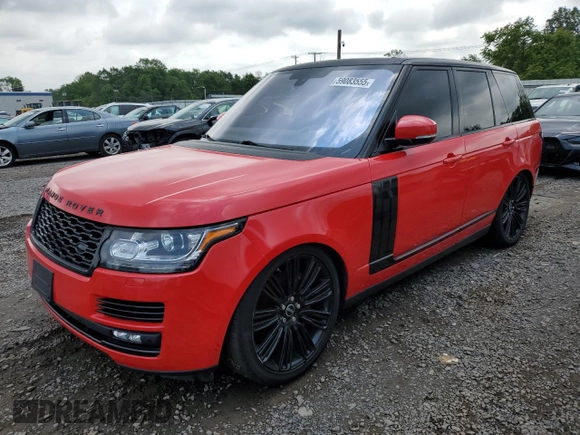 2016 Land Rover Range Rover Supercharged z VIN SALGS2EF6GA271062, wystawiony jako Copart lot #59083555 z przebiegiem 103 452 mil mil oraz Szkoda całkowita • Salvage title. Historia ofert i sprzedaży dostępna na DreamBid. Obrazek 1.