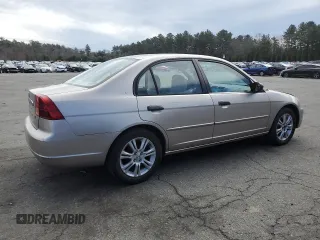 2001 Honda Civic LX with VIN 2HGES16541H601287, listed as a Copart auction lot 49763355 with 141,330 mi miles and Salvage Title. Bid and sale history available at carsss.com. Image 3.