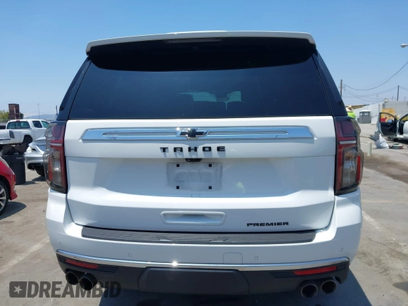 2023 Chevrolet Tahoe Premier with VIN 1GNSKSKD0PR262516, listed as a IAAI auction lot 42473875 with 83,461 mi miles and . Bid and sale history available at DreamBid. Image 16.
