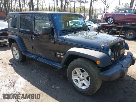 2018 Jeep Wrangler Unlimited Sport with VIN 1C4BJWDG7JL888844, listed as a IAAI auction lot 41909165 with 70,117 mi miles and . Bid and sale history available at DreamBid. Image 1.