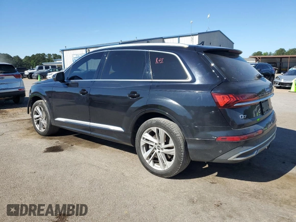 2021 Audi Q7 Premium Plus with VIN WA1LJAF74MD020930, listed as a Copart auction lot 57576505 with 43,557 mi miles and Salvage title. Bid and sale history available at DreamBid. Image 2.