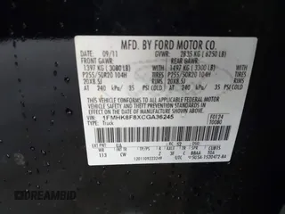 2012 Ford Explorer Limited with VIN 1FMHK8F8XCGA36245, listed as a IAAI auction lot 41839025 with 188,477 mi miles and . Bid and sale history available at DreamBid. Image 9.