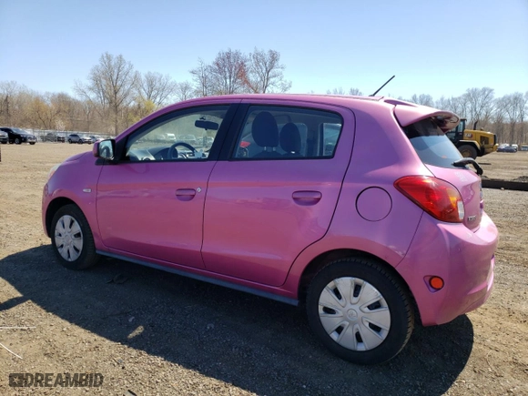 2015 Mitsubishi Mirage DE with VIN ML32A3HJ4FH055150, listed as a Copart auction lot 53361775 with 55,736 mi miles and Salvage Title. Bid and sale history available at carsss.com. Image 2.