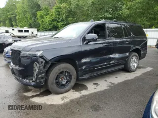2021 Cadillac Escalade Sport with VIN 1GYS4EKL5MR348471, listed as a Copart auction lot 58036875 with 79,545 mi miles and Salvage title. Bid and sale history available at DreamBid. Image 1.