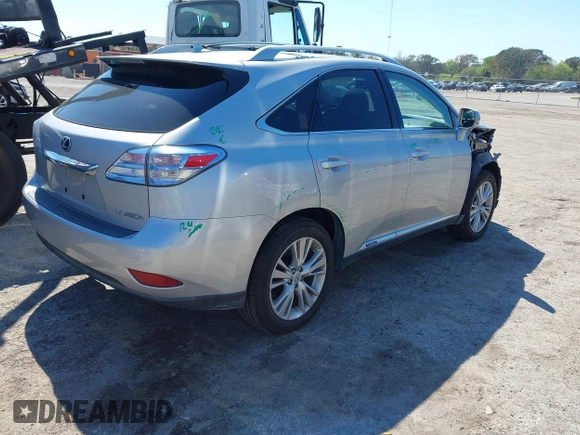 2010 Lexus RX 450h with VIN JTJBC1BAXA2031819, listed as a IAAI auction lot 41684652 with 103,060 mi miles and . Bid and sale history available at DreamBid. Image 4.