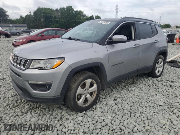 2018 Jeep Compass Latitude with VIN 3C4NJDBBXJT253193, listed as a Copart auction lot 61025465 with 80,850 mi miles and Salvage title. Bid and sale history available at DreamBid. Image 1.