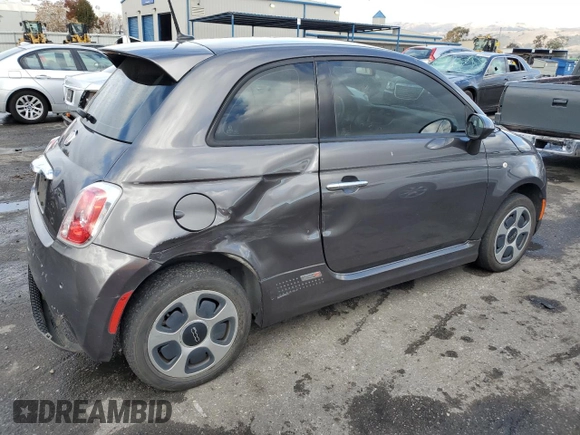 2014 FIAT 500e with VIN 3C3CFFGE7ET294754, listed as a Copart auction lot 84919984 with 108,622 mi miles and Salvage title. Bid and sale history available at DreamBid. Image 3.
