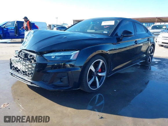 2023 Audi A5 Sportback S line Premium Plus with VIN WAUFACF54PA065172, listed as a IAAI auction lot 41663283 with 24,465 mi miles. Bid and sale history available at carsss.com. Image 2.