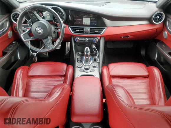2020 Alfa Romeo Giulia Ti with VIN ZARFANBN2L7630925, listed as a Copart auction lot 65799484 with 54,198 mi miles and Salvage Title. Bid and sale history available at carsss.com. Image 8.