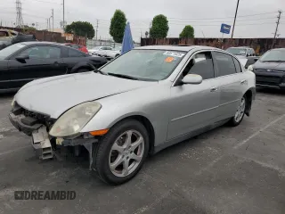 2003 Infiniti G35 w/Leather z VIN JNKCV51E73M016617, wystawiony jako Copart lot #60571025 z przebiegiem 244 954 mil mil oraz Szkoda całkowita • Salvage title. Historia ofert i sprzedaży dostępna na DreamBid. Obrazek 1.