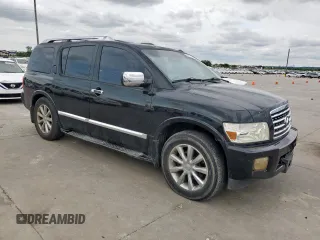 2008 Infiniti QX56 with VIN 5N3AA08DX8N901600, listed as a Copart auction lot 58973525 with 321,103 mi miles and Salvage title. Bid and sale history available at DreamBid. Image 4.