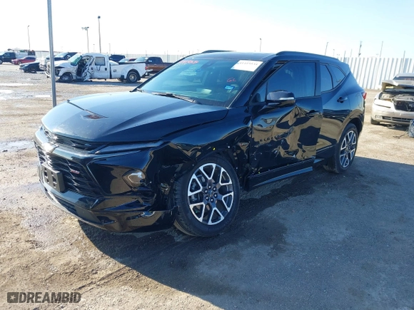 2024 Chevrolet Blazer RS with VIN 3GNKBERS7RS221970, listed as a IAAI auction lot 41419534 with 8,863 mi miles. Bid and sale history available at carsss.com. Image 2.