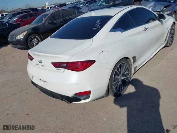 2018 Infiniti Q60 3.0t LUXE with VIN JN1EV7EK9JM340013, listed as a IAAI auction lot 41640006 with 101,989 mi miles. Bid and sale history available at carsss.com. Image 4.