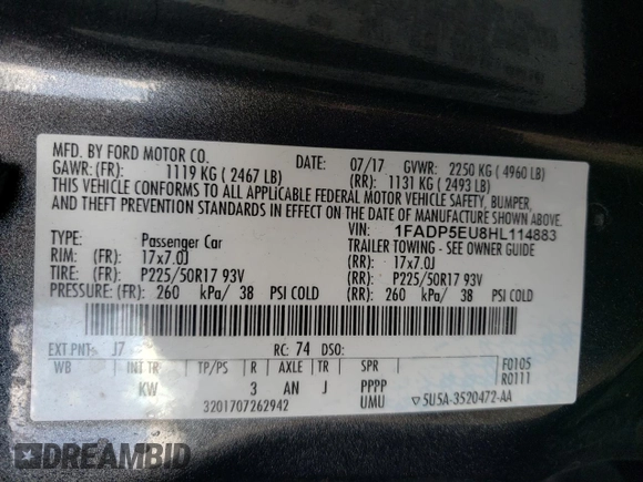 2017 Ford C-Max Energi SE with VIN 1FADP5EU8HL114883, listed as a Copart auction lot 42793254 with 88,773 mi miles. Bid and sale history available at carsss.com. Image 12.