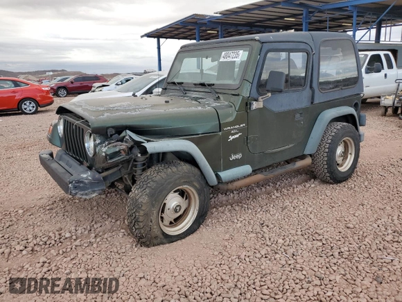 1997 Jeep Wrangler Sport with VIN 1J4FY19S6VP541852, listed as a Copart auction lot 48047235 with 163,501 mi miles and Salvage Title. Bid and sale history available at carsss.com. Image 1.