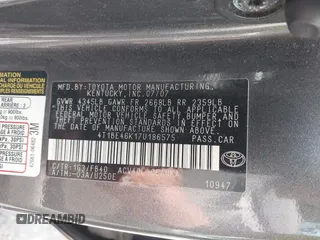 2007 Toyota Camry CE z VIN 4T1BE46K17U186575, wystawiony jako IAAI lot #42492280 z przebiegiem 184 813 mil mil oraz . Historia ofert i sprzedaży dostępna na DreamBid. Obrazek 9.