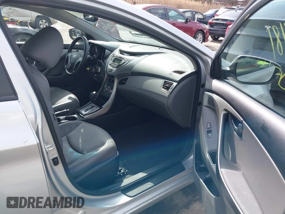 2013 Hyundai Elantra Limited with VIN 5NPDH4AE2DH191473, listed as a IAAI auction lot 41856481 with 54,705 mi miles and . Bid and sale history available at DreamBid. Image 5.
