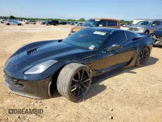 2018 Chevrolet Corvette Grand Sport 3LT with VIN 1G1YZ2D76J5101066, listed as a Copart auction lot 58749405 with 46,009 mi miles and Salvage title. Bid and sale history available at DreamBid. Image 1.