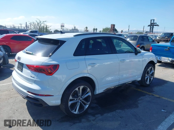 2021 Audi Q3 S line Premium Plus with VIN WA1EECF31M1063905, listed as a IAAI auction lot 41588919 with 31,739 mi miles and . Bid and sale history available at DreamBid. Image 4.