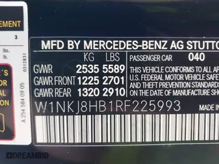 2024 Mercedes-Benz GLC with VIN W1NKJ8HB1RF225993, listed as a IAAI auction lot 41932121 with 6,563 mi miles. Bid and sale history available at carsss.com. Image 9.