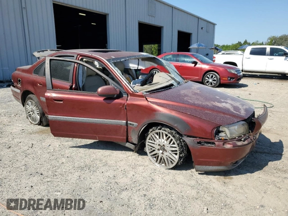 2000 Volvo S80 with VIN YV1TS90D8Y1146368, listed as a Copart auction lot 52715725 with 0 mi miles and Salvage Title. Bid and sale history available at carsss.com. Image 4.