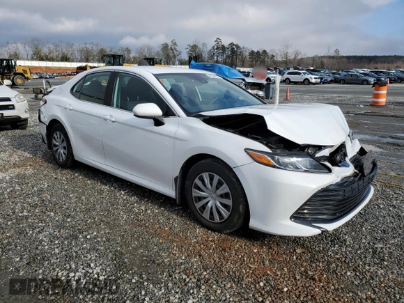 2019 Toyota Camry LE with VIN 4T1B11HK0KU719418, listed as a Copart auction lot 41380975 with 56,937 mi miles and Salvage Title. Bid and sale history available at carsss.com. Image 4.