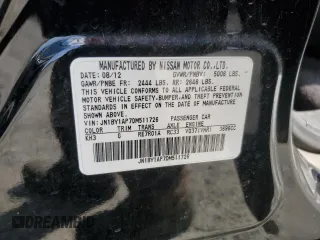 2013 Infiniti M37 with VIN JN1BY1AP7DM511726, listed as a Copart auction lot 68350934 with 181,573 mi miles and Salvage Title. Bid and sale history available at carsss.com. Image 12.