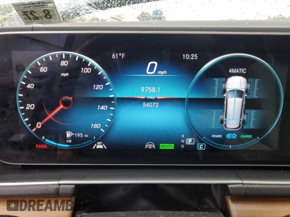 2022 Mercedes-Benz GLS 450 with VIN 4JGFF5KE3NA801422, listed as a Copart auction lot 56719855 with 54,072 mi miles and Salvage title. Bid and sale history available at DreamBid. Image 9.