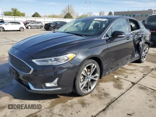 2020 Ford Fusion Titanium with VIN 3FA6P0D96LR204195, listed as a Copart auction lot 53917025 with 106,628 mi miles and Salvage title. Bid and sale history available at DreamBid. Image 1.