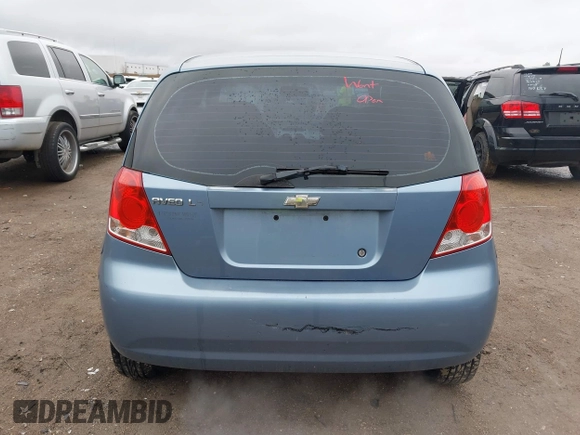 2006 Chevrolet Aveo LS with VIN KL1TD66616B563708, listed as a IAAI auction lot 41543322 with 120,824 mi miles and . Bid and sale history available at DreamBid. Image 16.